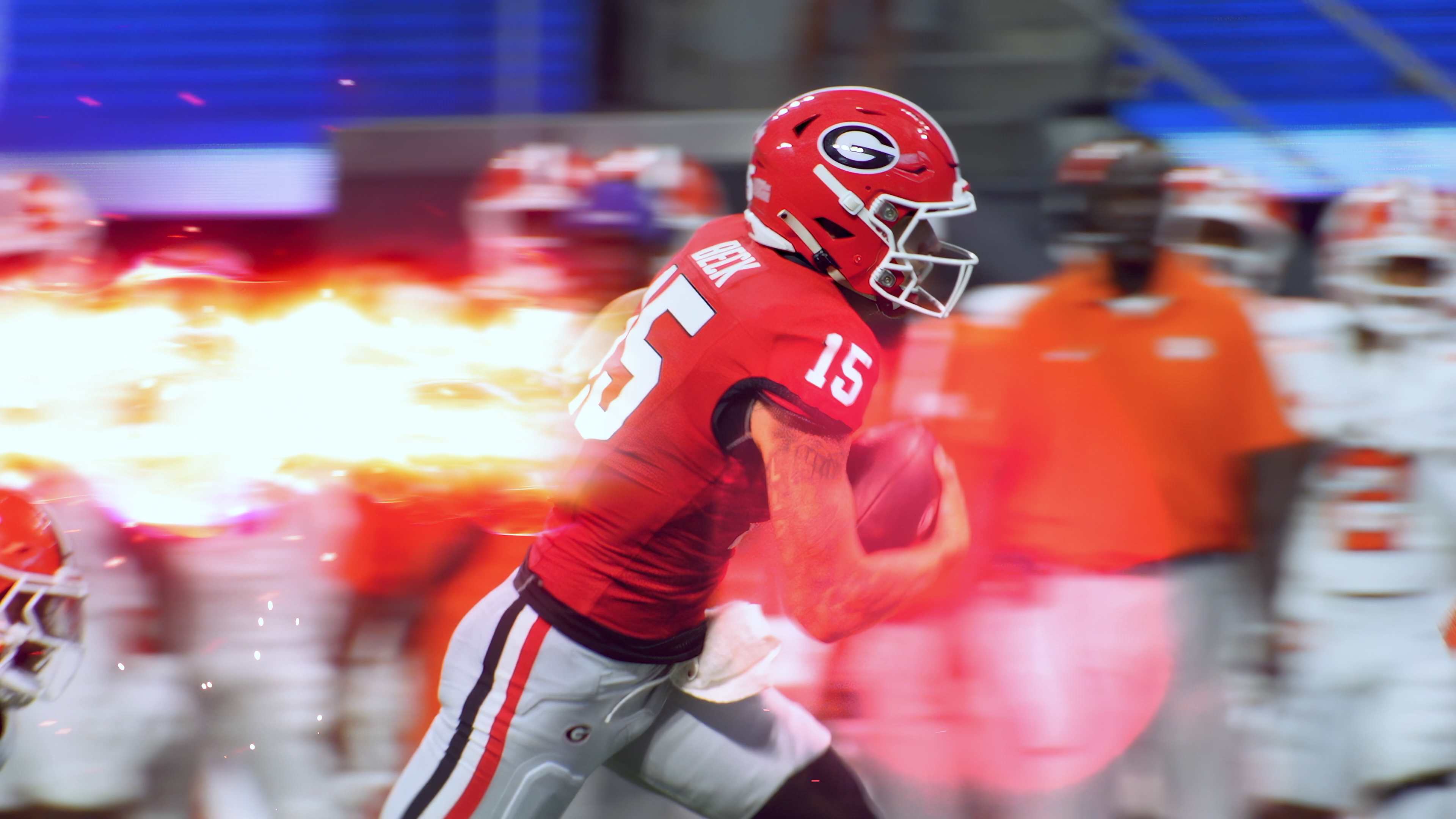 Augmented college football broadcast still